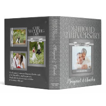 Silver 60th Diamond Anniversary Photo Scrapbook