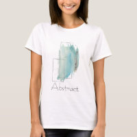 *~* Silver Abstract Blue Watercolor Women White