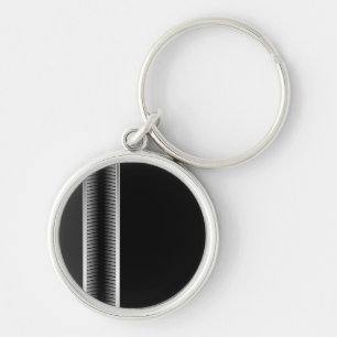 Silver and Black Industrial Key Chain