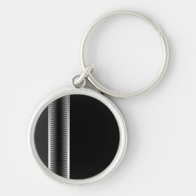Silver and Black Industrial Key Chain (Front)
