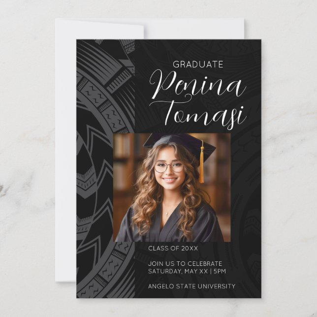 Silver and Black Invitation (Front)