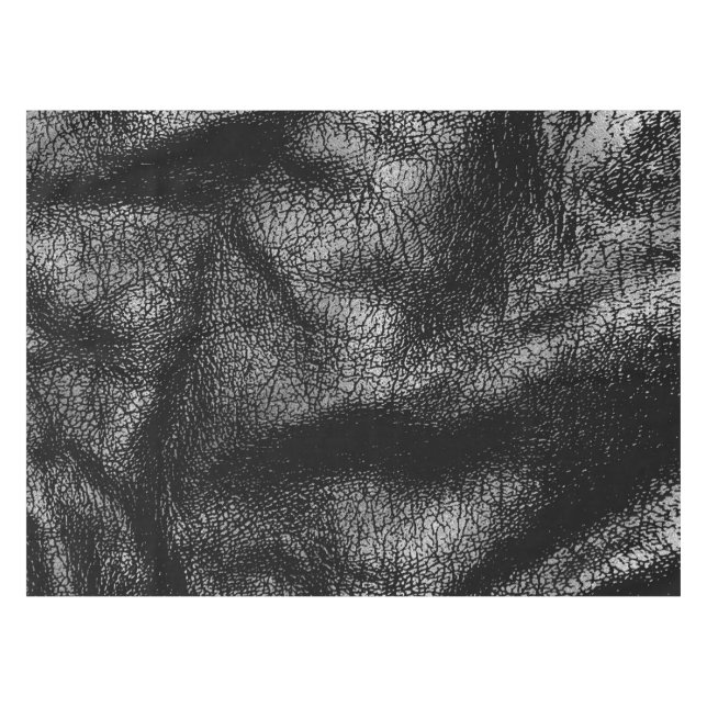 Silver and black leather texture tablecloth (Front (Horizontal))