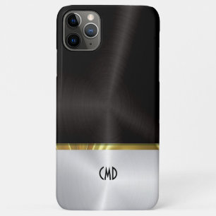 Silver and black polished metallic texture Case-Mate iPhone case