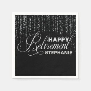 Silver and Black Retirement Party, Custom Napkins