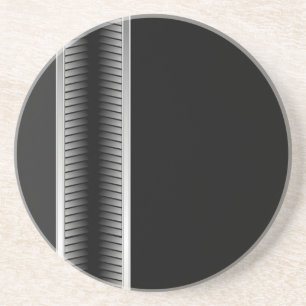 Silver and Black Sandstone Coaster