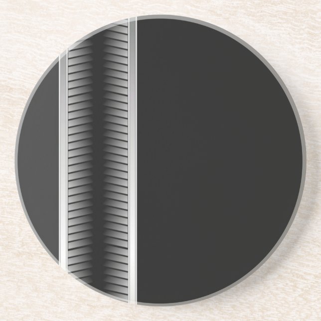Silver and Black Sandstone Coaster (Front)
