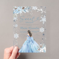 Silver and Blue Christmas Sweet Sixteen Birthday