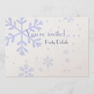 Silver and Blue Winter Invitation