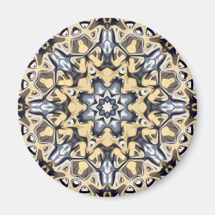Silver And Gold Abstract Magnet