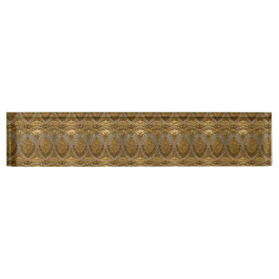 Silver And Gold Art Deco Pattern Nameplate