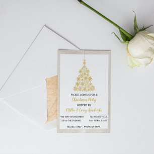 Silver and Gold Christmas Invitation