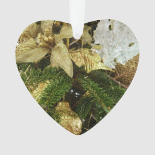 Silver and Gold Christmas Tree II Holiday Ornament