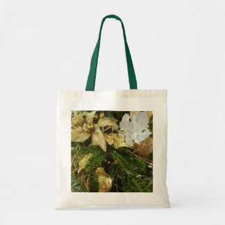 Silver and Gold Christmas Tree II Holiday Tote Bag