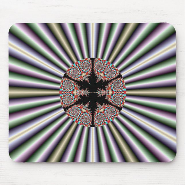 Silver and Gold Fractal Mousepad (Front)