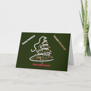 Silver And Gold Holiday Card