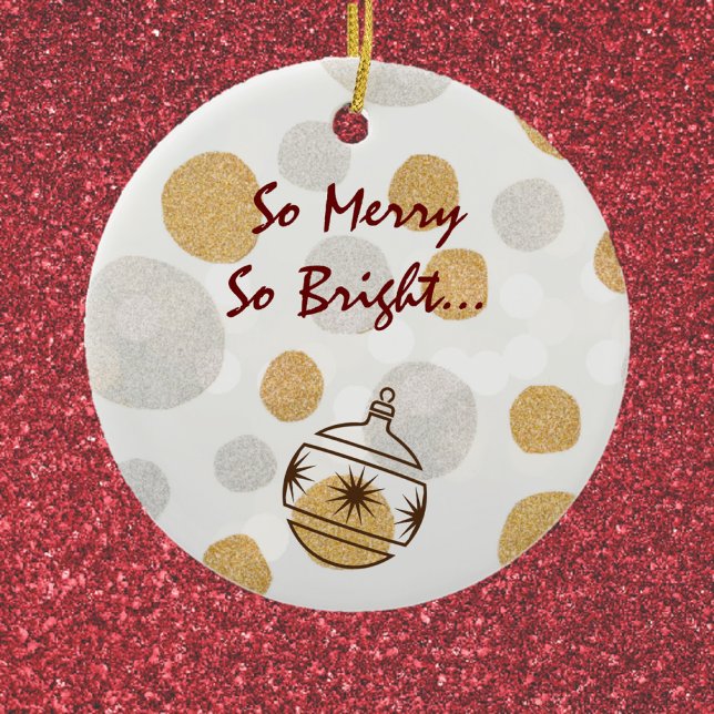 Silver and Gold Merry Ceramic Tree Decoration (Creator Uploaded)