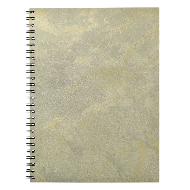 Silver And Gold Metallic Plaster Spiral Notebook (Front)