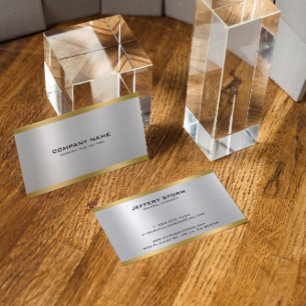 Silver And Gold Metallic Texture  Business Card