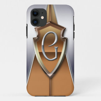 Silver and Gold Monogram Letter G Case-Mate iPhone Case