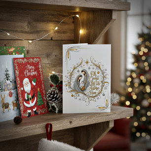 Silver and gold nativity custom Christmas