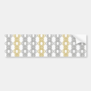 Silver and Gold Pattern Bumper Sticker