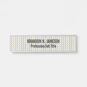 Silver and Gold Pattern Door Sign