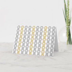 Silver and Gold Pattern Holiday Card
