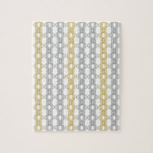 Silver and Gold Pattern Jigsaw Puzzle