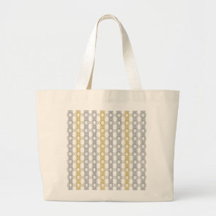 Silver and Gold Pattern Large Tote Bag