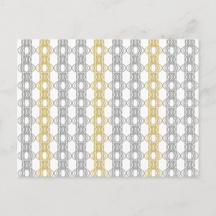 Silver and Gold Pattern Postcard