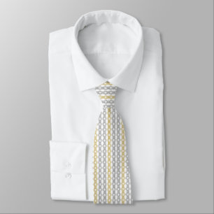 Silver and Gold Pattern Tie