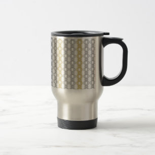 Silver and Gold Pattern Travel Mug