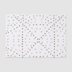Silver and Gold Polka Dots  Tissue Paper