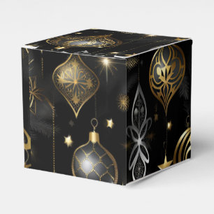 Silver And Gold Traditional Ornaments Cube Favour Box