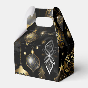 Silver And Gold Traditional Ornaments Gable Favour Box