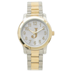 Silver and Gold Watches for Men, Monogram Watch