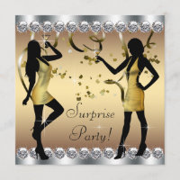 Silver and Gold Womans Surprise Birthday Party