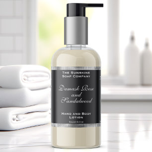 Silver and Grey Foil Cosmetics Bottle Label