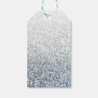 Silver and grey glittery gift tags