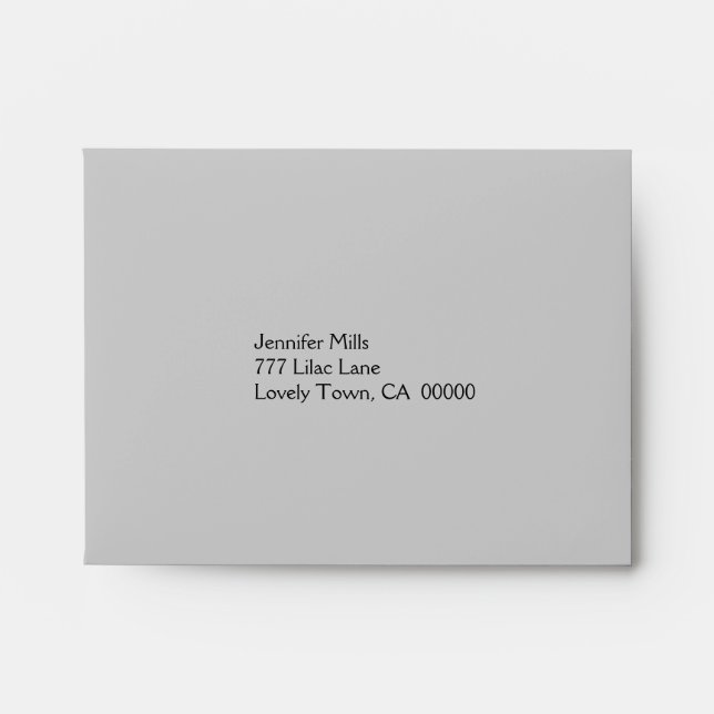Silver and Grey RSVP Envelope (Front)