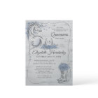 Silver and Light Blue Quince Rustic Horse Birthday