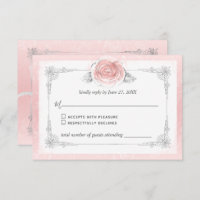 Silver and Light Pink Roses Elegant