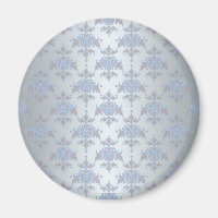 Silver and Pale Blue Fancy Damask