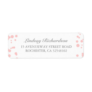 Silver and Pink Confetti Elegant Wedding