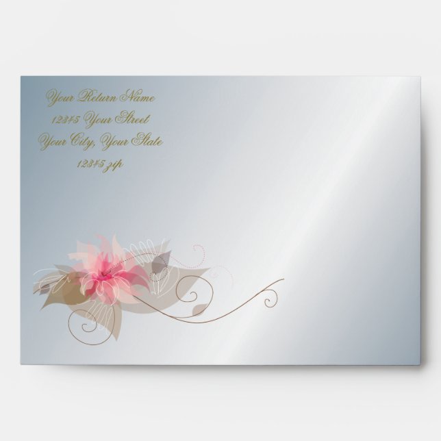 Silver and Pink Lily Envelopes (Front)