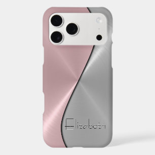 Silver and Pink Stainless Steel Metal