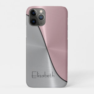 Silver and Pink Steel Metallic Case-Mate iPhone Case