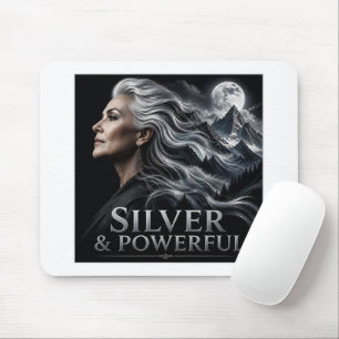 Silver and Powerful Grey Hair Pride Silver Sisters Mouse Pad