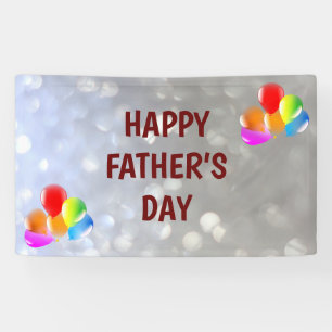 Silver and Red Happy Father’s Day Banner