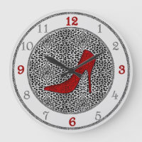Silver and Red with Cheetah Animal Print
